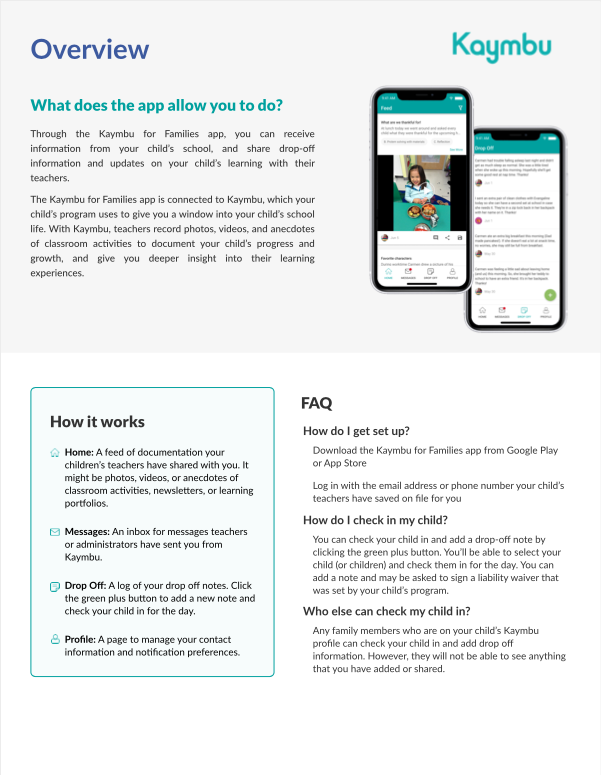 How can I introduce Kaymbu to my families? Kaymbu Help Center